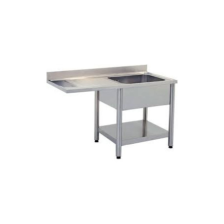 Plonge 1 bac avec eg.droit avec p.l.v 1200x600
