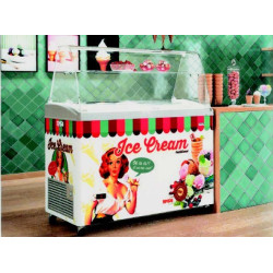Conservateur de crème glacée 310 litres - vintage - 12°/-26°c 2