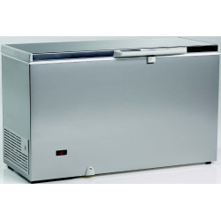 Congélateur 400 litres couvercle porte pleine aspect inox 2