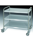 Chariot et porte assiettes inox professionnels | Stock permanent
