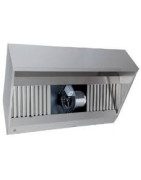 Hotte aspirante professionnelle pour la restauration. Caisson hotte. Moteur hotte. tourelle de hotte. Profondeur 900
